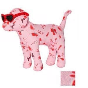 pink dog Valentine’s Day 2025 Heart Victorias c secret mini dog🎀💕🩷🤍✨ 🐶